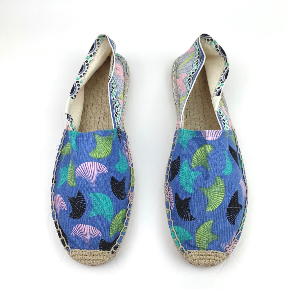 Soludos Blue Canvas Espadrilles 38 NWOT